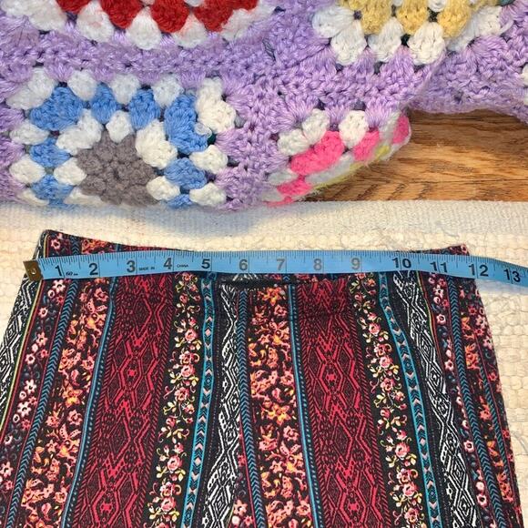 SEE YOU MONDAY PRINT BELL BOTTOMS BOHO HIPPIE BELLS S - Picture 5 of 7